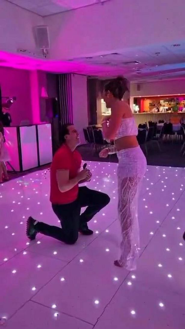 Noah is seen getting down on one knee