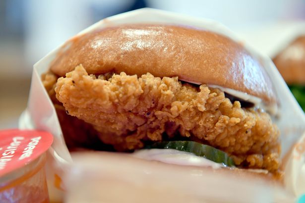 A chicken burger