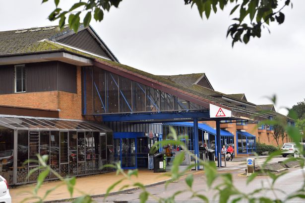 The image shows a generic wide shot of the Princess of Wales Hospital