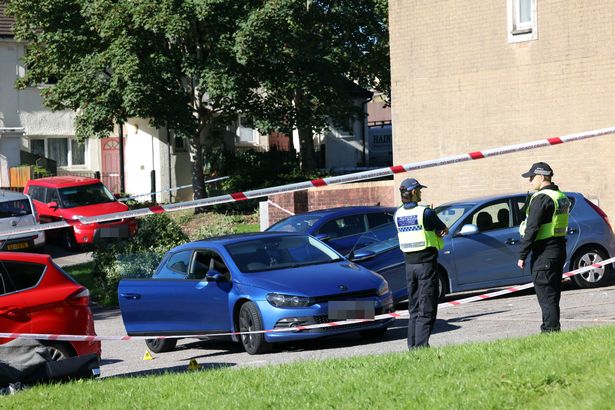 A police cordon remains in place on Masefield Way, Rhydyfelin, as they investigate an incident. 