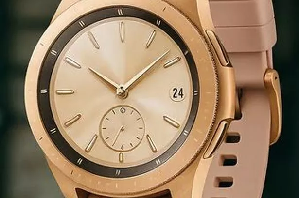 Samsung Galaxy smart watch in rose gold