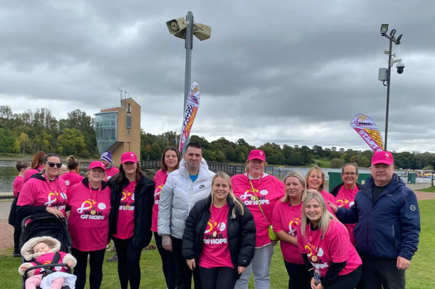 Scott Anderson and his family and friends at the Motherwell Walk of Hope 2024 