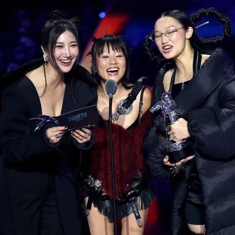 Manny Carabel/Getty  EJAE, REI AMI and Audrey Nuna