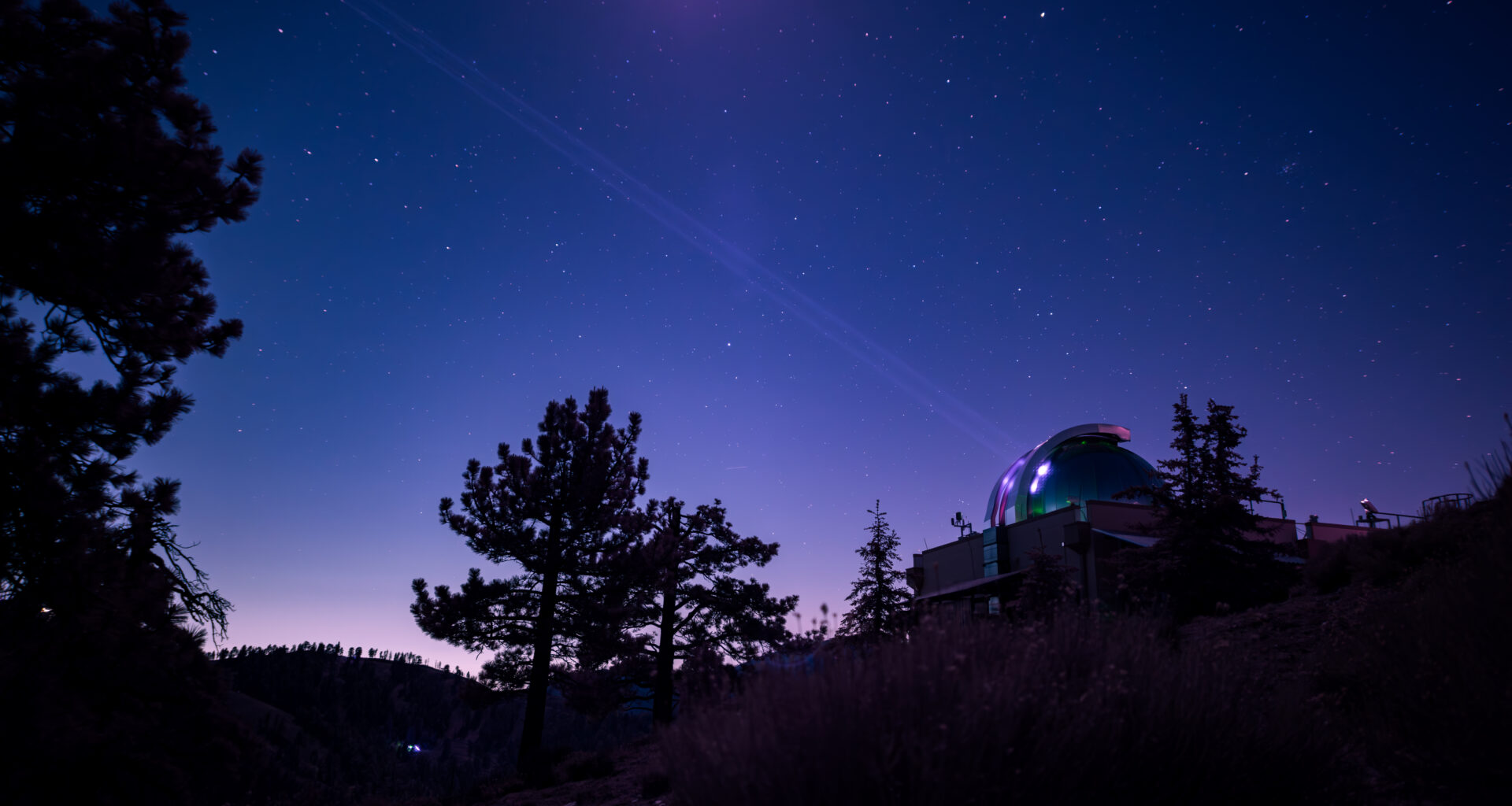 Infrared photograph, the Optical Communications Telescope Laboratory at JPL’s Table Mountain Facility