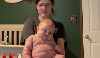 First-time mother Maci Mugele has faced backlash after sharing a video of her 'giant' 22lb baby, who's already 2.5ft long and wears clothes for toddlers at only four months old