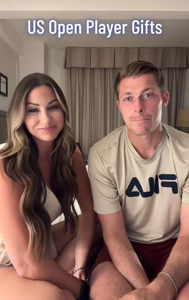Tennis star Neal Skupski and partner Cambri Prevost revealed player gifts from the US Open