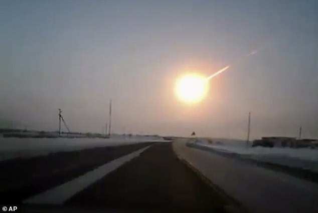 Estimated to be between 17 and 38 metres across (5-125 feet), 2025 QD8 is a similar size to the 20-metre Chelyabinsk meteor (pictured), which exploded with 30 times the energy of the atomic bomb dropped on Hiroshima