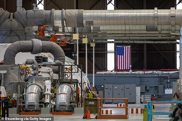 The United States currently holds the world title for the largest network of nuclear reactors, with nearly 97 gigawatts of installed capacity. Pictured: The Pacific Gas and Electric Co. (PG&E) Diablo Canyon nuclear power plant in Avila Beach, California, US