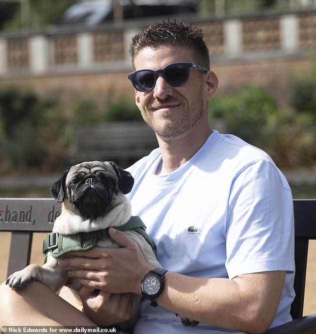 Kyle Van Der Watt, 35, who is originally from Germany, said he loves how safe he feels when walking his pug