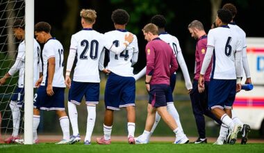 England Under-17s saw their match last night suspended for 50 minutes amid allegations that the Young Lions were racially abused