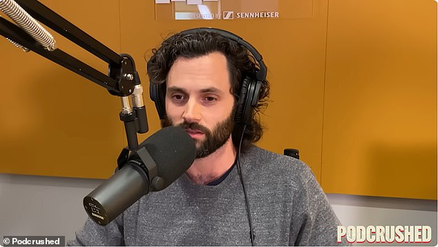 The Missouri-born rocker told Penn Badgley (pictured) on his podcast Podcrushed in 2023: '[Acting] was a childhood thing that I got put into when I was two years old. I wasn't making my own choices then'