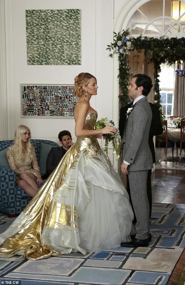 Momsen hadn't reunited with her 38-year-old onscreen brother since they 'filmed that uncomfortable wedding finale scene [with] you and Blake [Lively]'