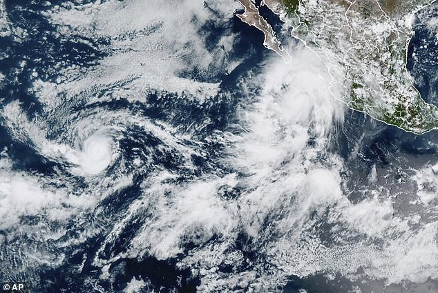 Storm warnings and watches were in effect in Baja California, Mexico on Wednesday night as Hurricane Lorena approaches