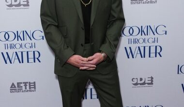 He looked the spitting image of his A-list father as he made a rare public appearance for the New York premiere of Looking Through Water on Wednesday - but can YOU guess who he is?
