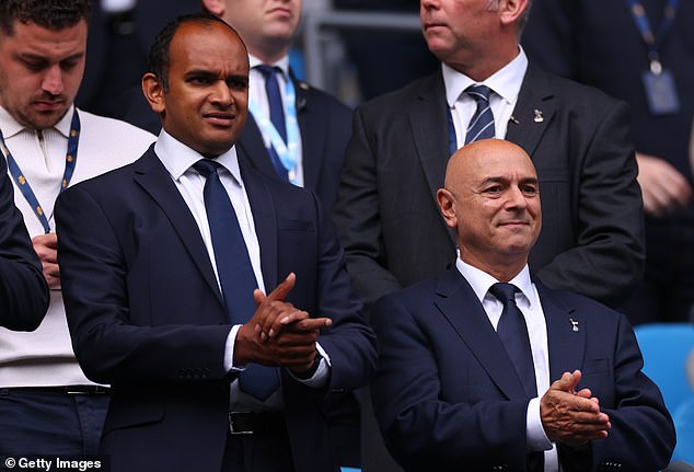 Vinai Venkatesham (left) will lead Spurs as CEO, with Thomas Frank in charge of the men's team, while Peter Charrington steps in as non-executive chairman
