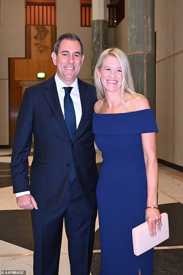 As recently as Sunday, Treasurer Jim Chalmers argued Labor's tax policies were about helping young people, and insisted the government would proceed with its controversial Division 296 proposal (he is pictured with wife Laura)