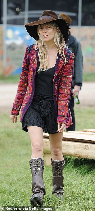 Sienna pictured at Glastonbury in 2013