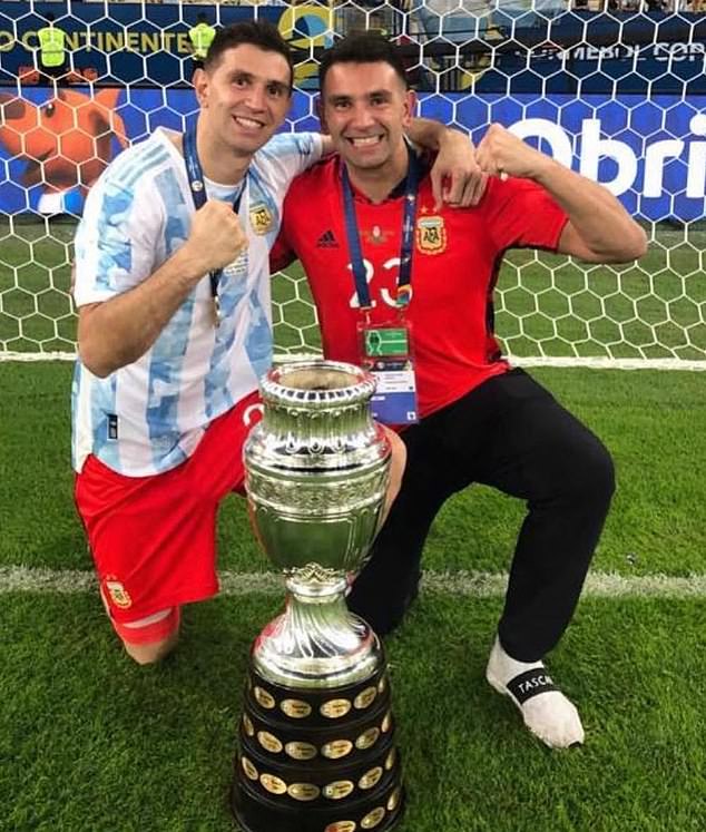 Martinez's brother, Alejandro (right) compared Martinez's time at Villa to Diego Maradona's stay at Napoli