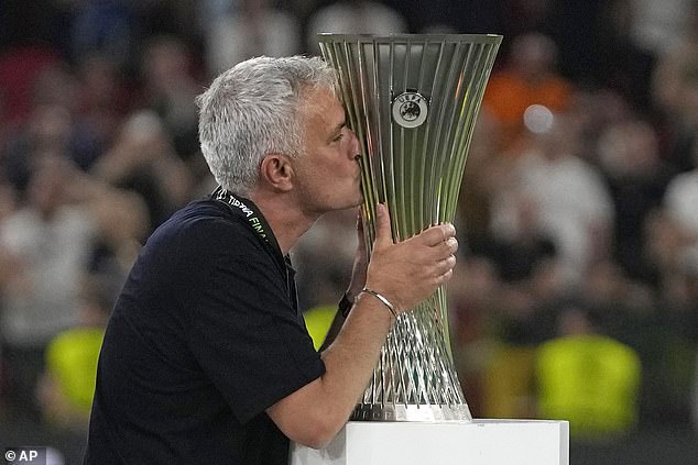 Mourinho spent two-and-a-half years at Roma, winning the Conference League in 2022