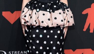 Ariana Grande led the worst dressed list at the 2025 VMAs in a strapless black and white polka dot frock that had a strange puffy ruffle in the center and hung awkwardly on her frame