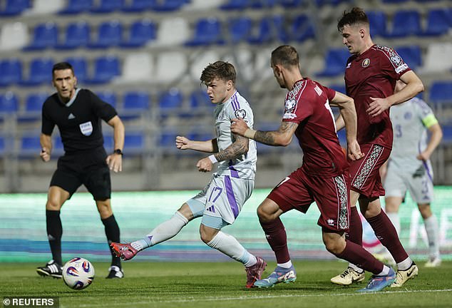 Gannon Doak turn on the style for Scotland in their 2-0 World Cup qualifying win over Belarus