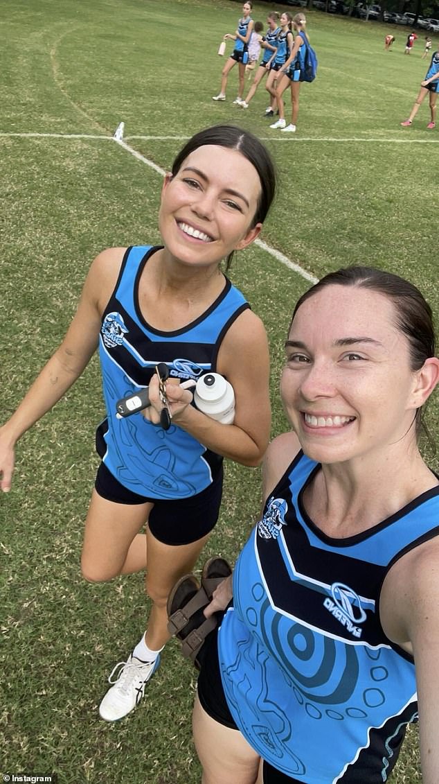 Lauren (left) from Townsville had always been fit and healthy, even regularly playing in a touch football team with her friend, Izzy (right)