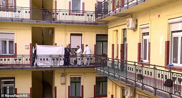 Picture shows the building where the incident happened, in Budapest's party district