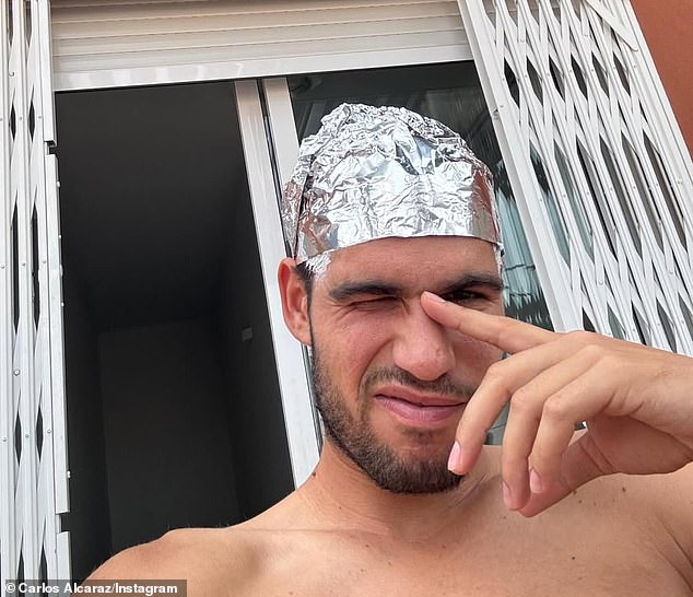The 22-year-old also hinted at an even more permanent transformation as he posed in foils