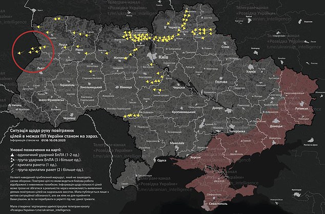 Multiple Russian drones have entered Polish airspace, Ukraine warned