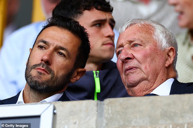 Hugo Viana (left, with Mike Summerbee) took over the reins on a full time basis this summer