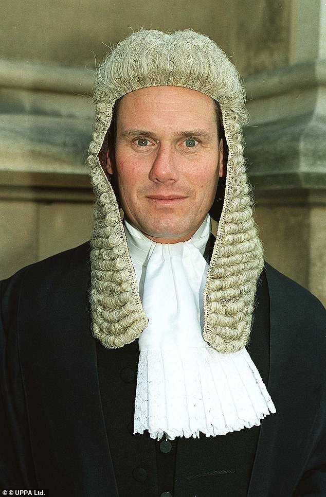 Sir Keir Starmer (pictured in 2002) edited the manual on how to interpret the human rights laws that are preventing Britain from deporting small-boat migrants
