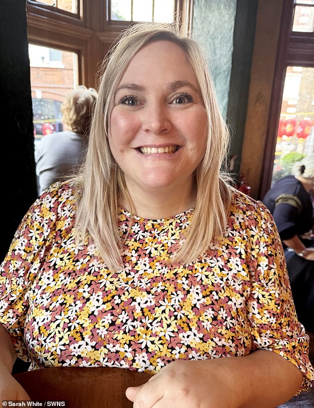 Alongside injecting herself with the weight-loss drug, she also took up running and gym classes, as well as sticking to a calorie restricted diet (pictured three months in)