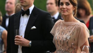 Prince William and Kate Middleton are pictured at a charity dinner supporting East Anglia's Children's Hospices' nook appeal, which was raising funds to build and equip a new children's hospice for families in Norfolk, in 2016