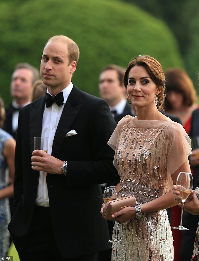 Prince William and Kate Middleton are pictured at a charity dinner supporting East Anglia's Children's Hospices' nook appeal, which was raising funds to build and equip a new children's hospice for families in Norfolk, in 2016