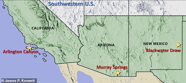 The evidence of the cosmic collision was found in California, Arizona and New Mexico