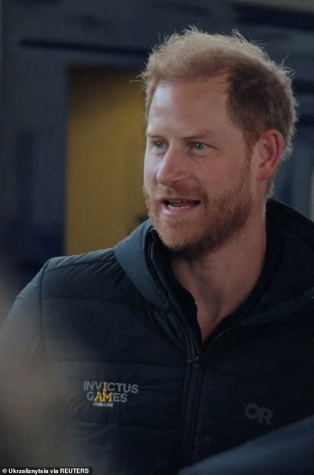 Prince Harry, pictured in Kyiv today, wants to reset his relationship with his family and the UK