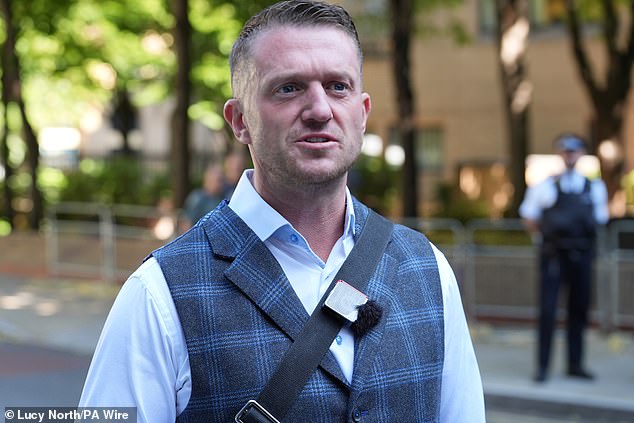 Tommy Robinson, real name Stephen Yaxley Lennon, has said Saturday's demo will be the UK's biggest free speech festival with thousands flocking to the capital, boasting: 'The football lads are coming from everywhere'
