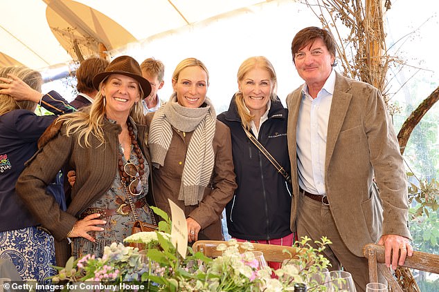 Pictured left to right: Fiona Howden, Zara Tindall, Jayne McGivern and David Howden at the Cornbury House Horse Trials