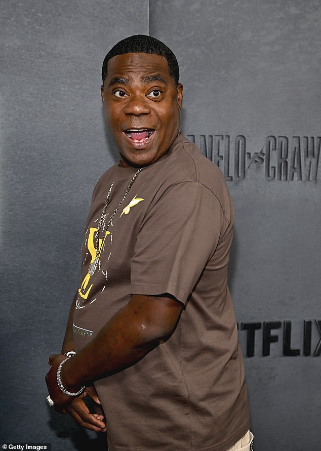Tracy Morgan put on a playful display in front of cameras ahead of the fight