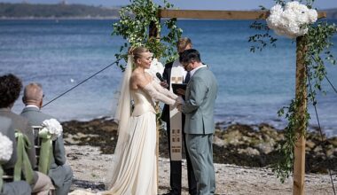 Becky Hill has married her long-time love Charlie Gardner in front of the Meudon Hotel in Falmouth, Cornwall