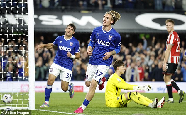 Jack Clarke celebrates scoring against Sheffield United in his side's 5-0 win last Friday as Ipswich become the latest team to wallop the Blades