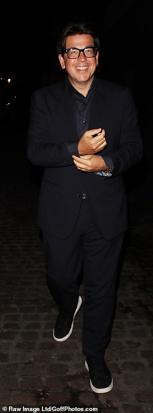 Michael McIntrye seemed in good spirits on the outing