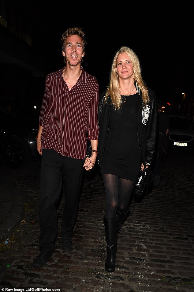 Poppy's ex James Cook attended the party with his girlfriend Lauren Brown