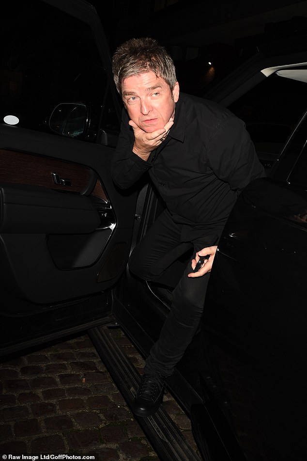 Noel Gallagher looked in good spirits as he headed into the venue