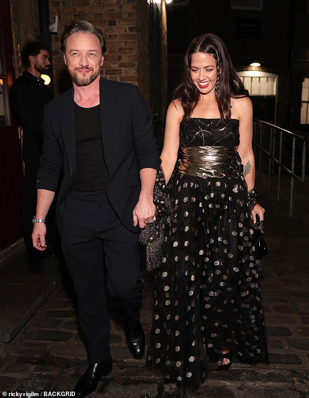 James McAvoy made a rare outing with wife Lisa Liberati