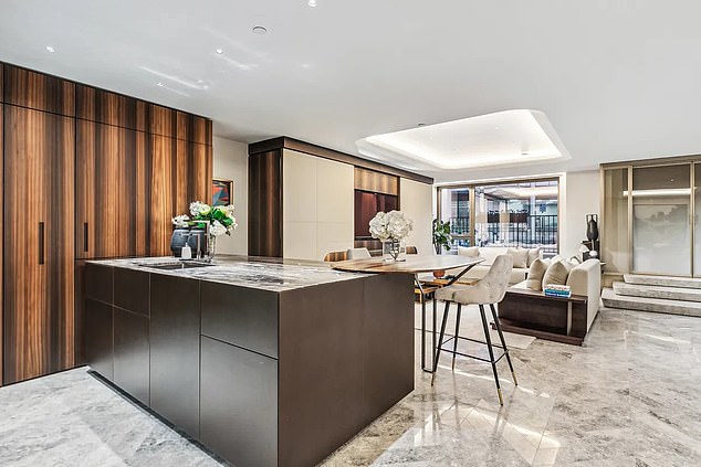Mayfair, price drop £1,450,000: In the heart of London’s exclusive Mayfair district, this luxurious three-bedroom apartment was listed in December 2024 at £7,950,000 and has seen its value drop by 18 per cent to £6,500,000