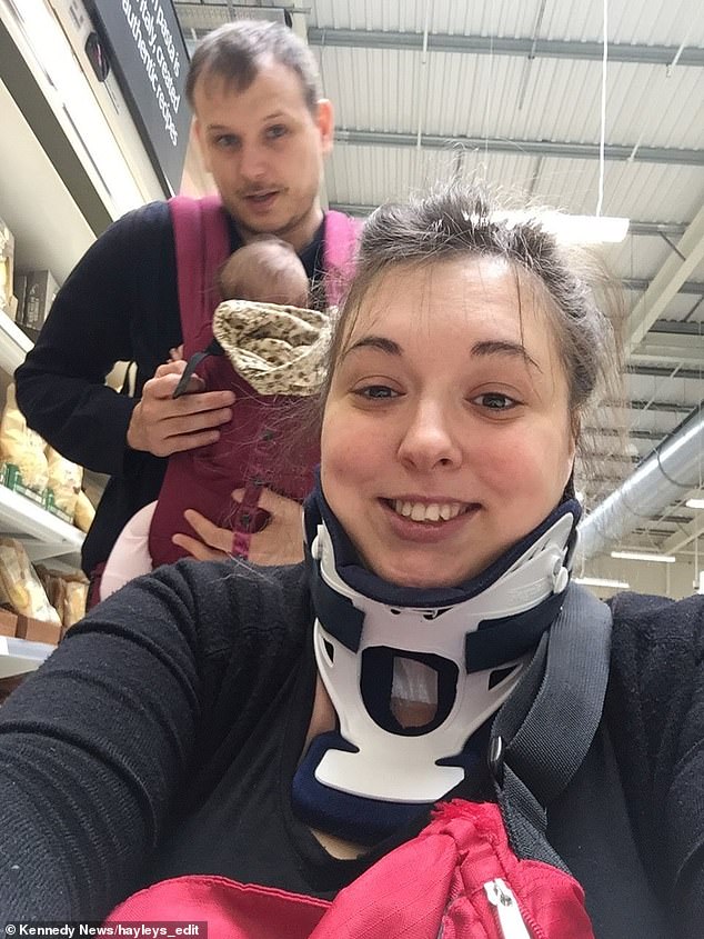 After the surgery her husband Ian Black became her carer while looking after their newborn