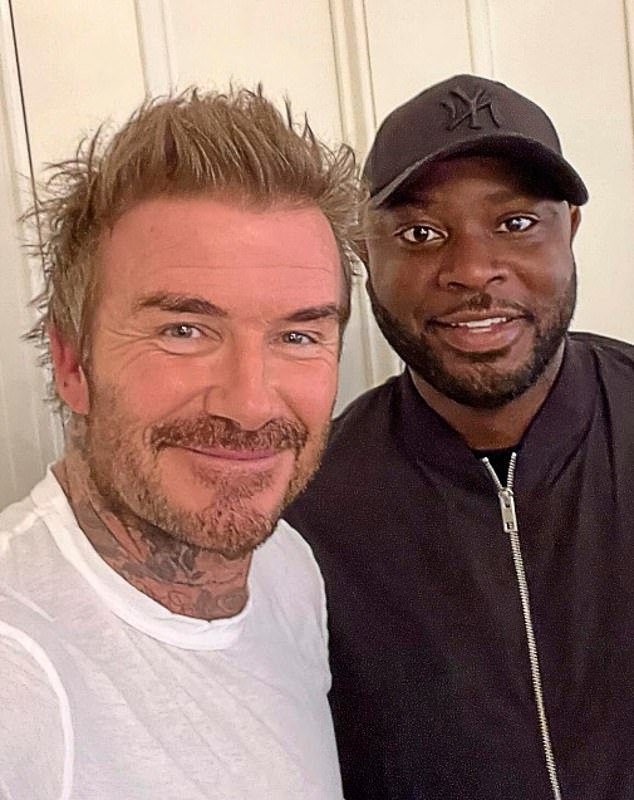 David Beckham with James Davies, whom he calls 'incredible'