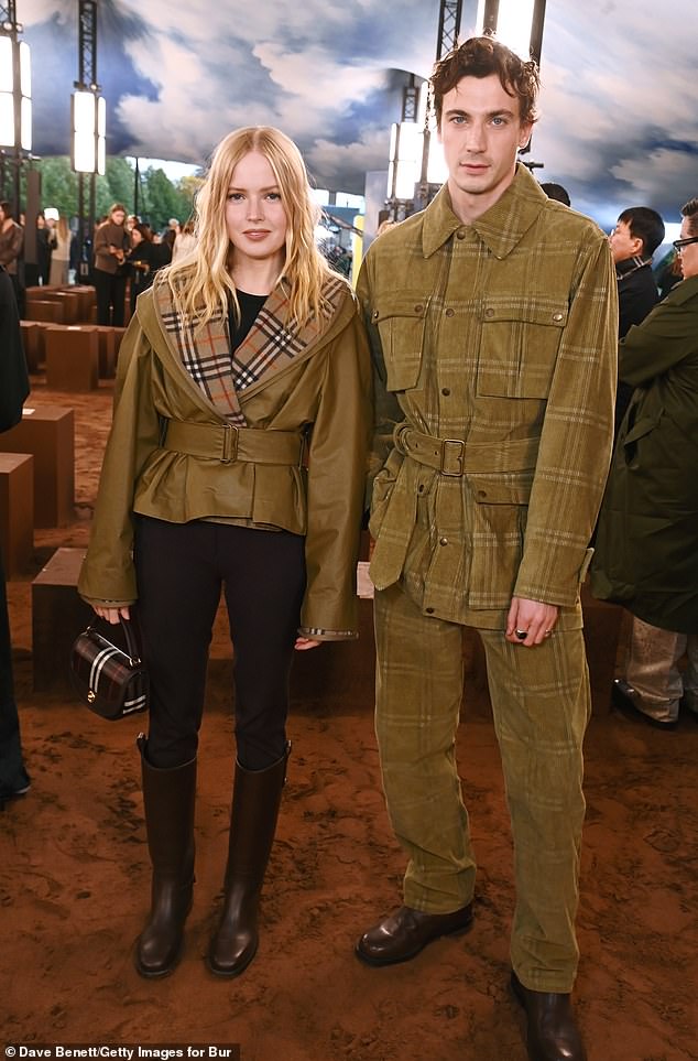While The Buccaneers star Guy Remmers pulled out all the stops, cutting a very stylish figure in an edgy khaki shirt and trousers co-ord