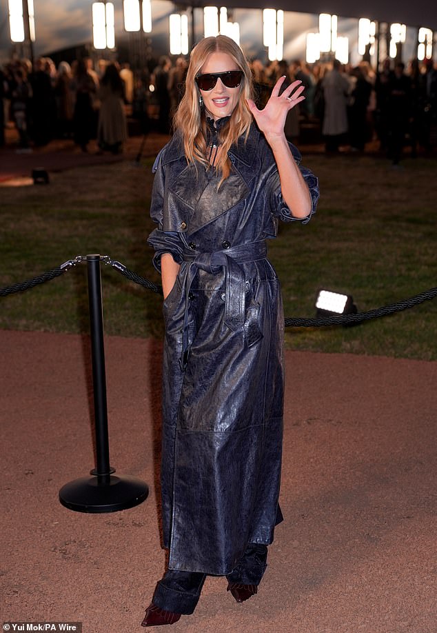 The Plymouth-born arrived in style rocking a pair of large dark shade as she linked arms with her beloved partner